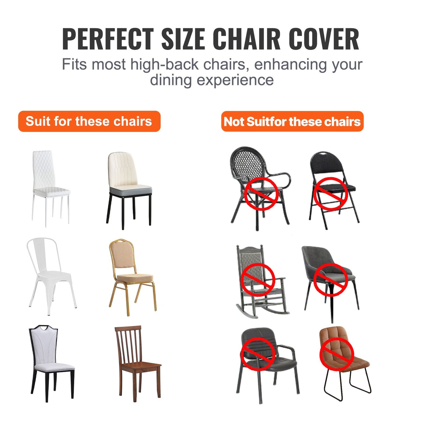 Universal Stretch Spandex Chair Covers for Events and Dining