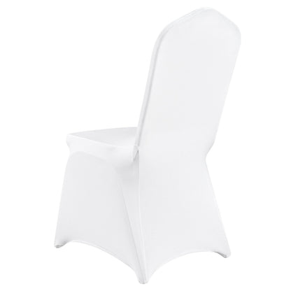 White Stretch Spandex Folding Chair Covers – 50 Pack