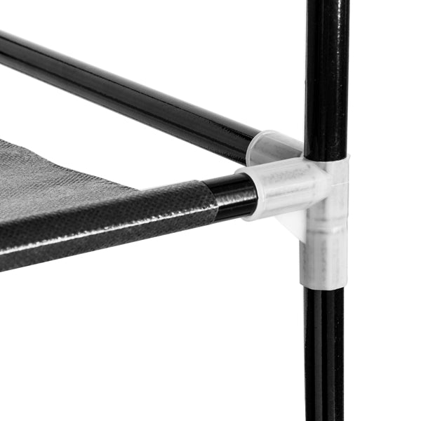 Black 7-Tier Non-Woven Shoe Storage Cabinet