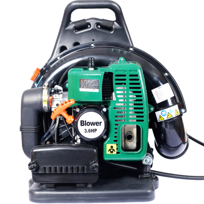 Gas-Powered 63.3cc 2-Stroke Backpack Leaf Blower – 750CFM High Airflow