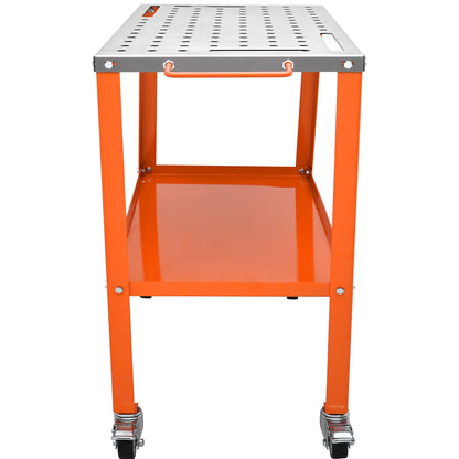 Heavy-Duty Steel Welding Workbench Table with Lockable Wheels