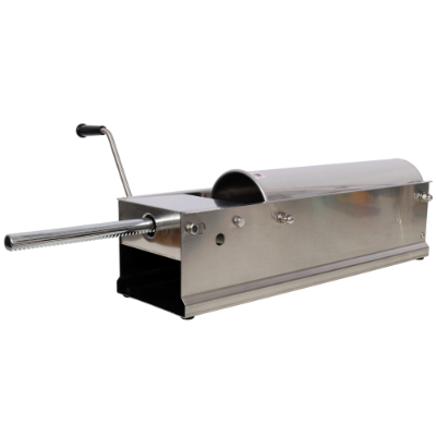 Stainless Steel 7L Manual Horizontal Sausage Stuffer with 4 Nozzles