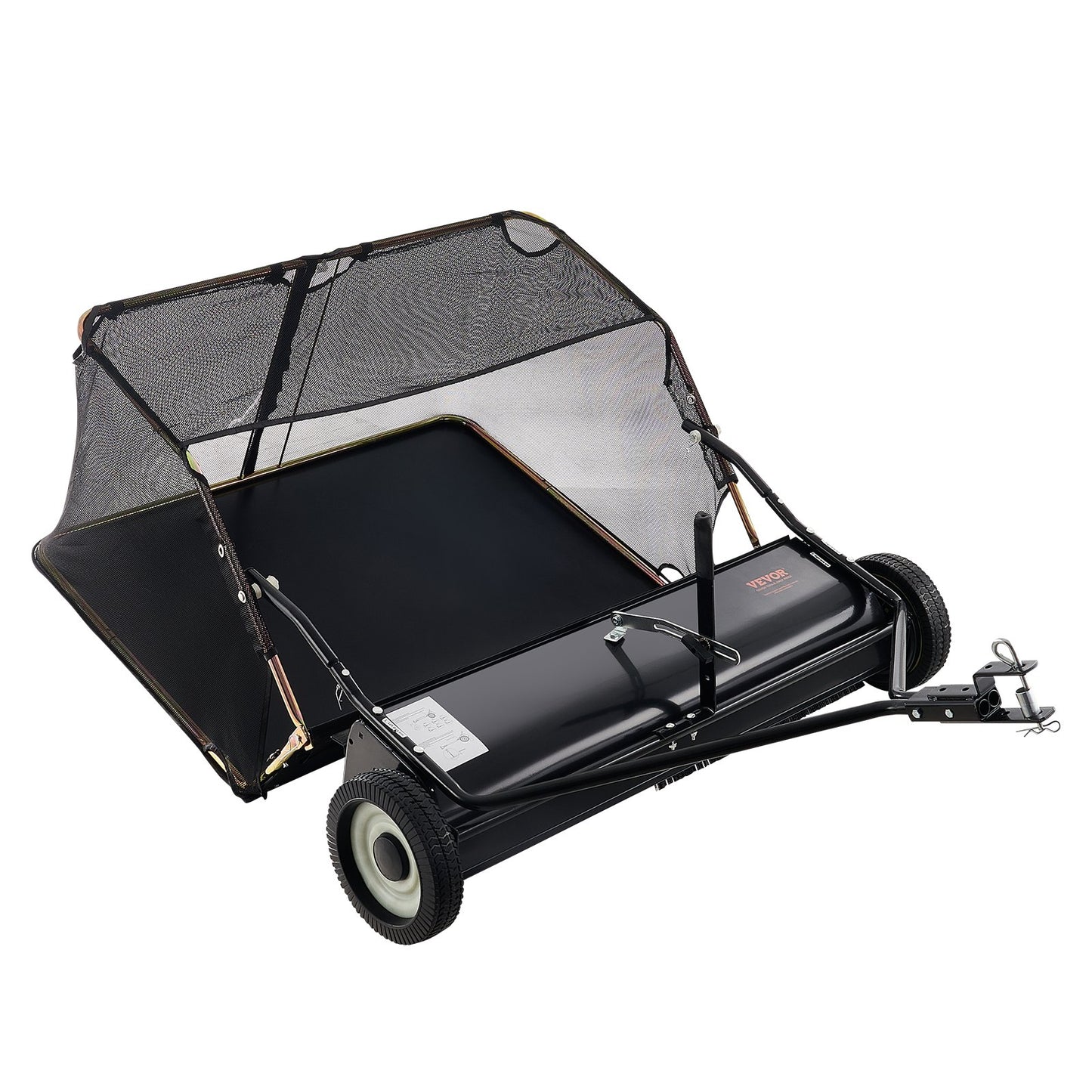 42-Inch Tow-Behind Lawn Sweeper with Adjustable Height