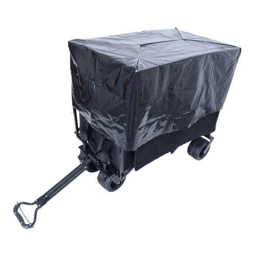 440lbs Foldable Utility Wagon Cart with Straps and Plastic Liners - Green