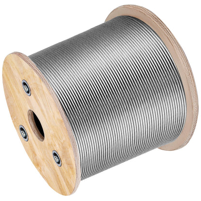 Stainless Steel Cable Railing Wire Rope - 500ft 316 Marine Grade