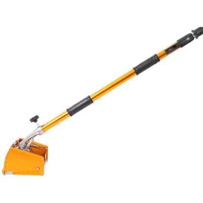 Adjustable Drywall Finishing Tool with Extendable Handle and Mudguard - Orange