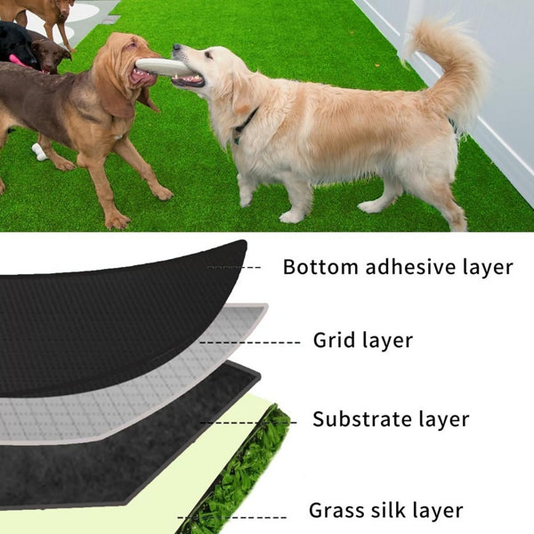 Premium 3ft x 32ft Artificial Grass Mat with Drainage Holes