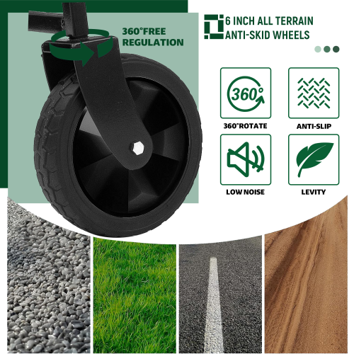 Olive Green Collapsible Utility Wagon with Liner & Cover Set