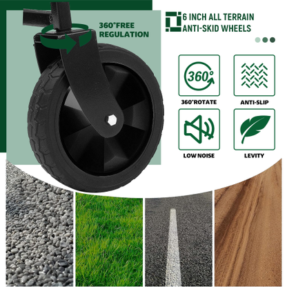 Olive Green Collapsible Utility Wagon with Liner & Cover Set