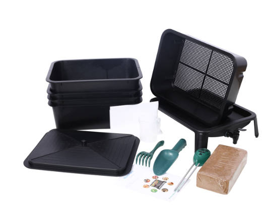 5-Layer Stackable Worm Compost Bin with Starter Kit