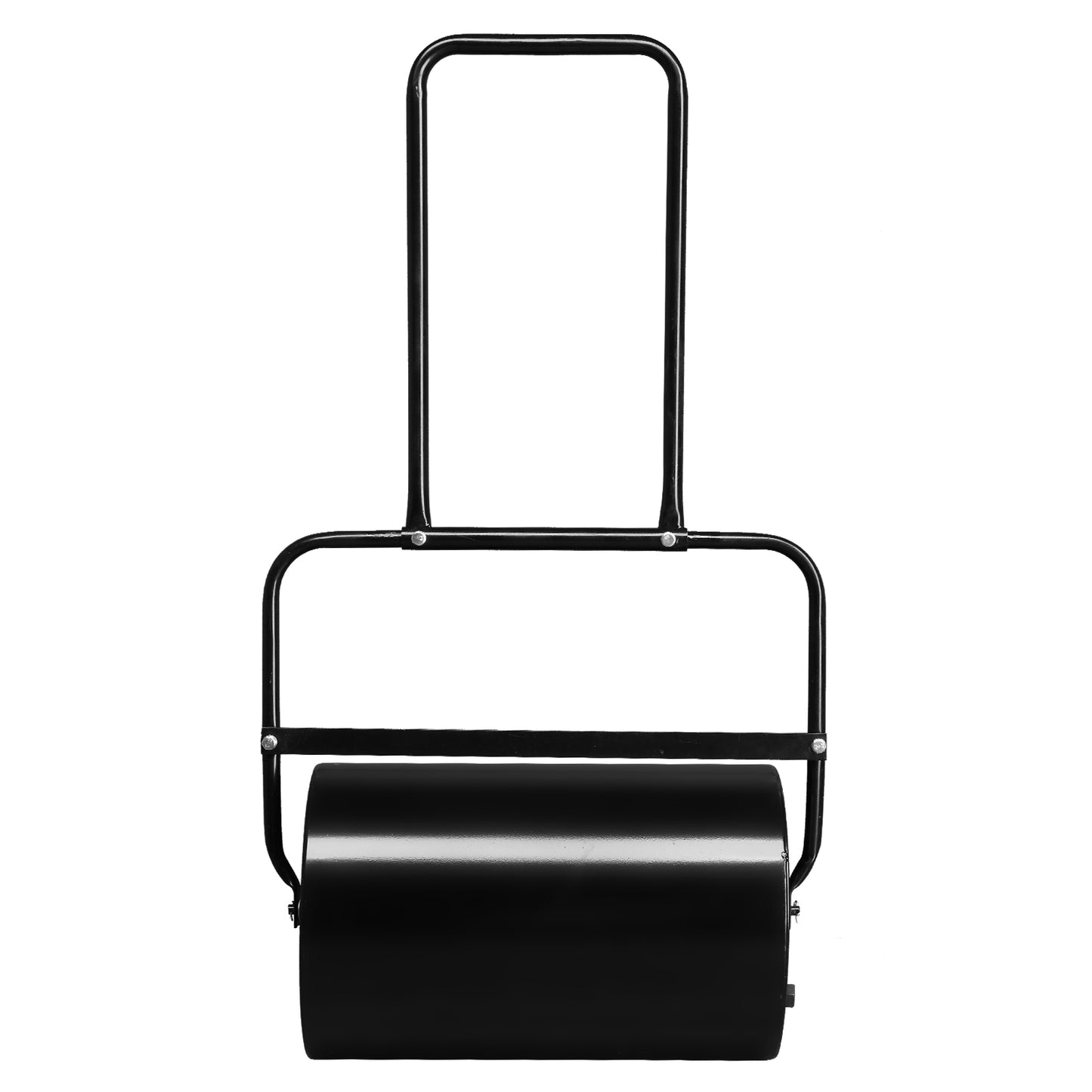 Black Steel Lawn Roller — 19 Inch Push/Tow Garden Drum