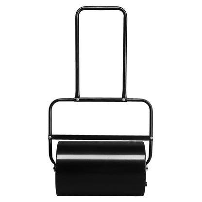 Black Steel Lawn Roller — 19 Inch Push/Tow Garden Drum