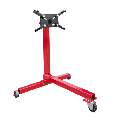 Heavy Duty 750lbs Rotating Engine Stand with Casters - Red