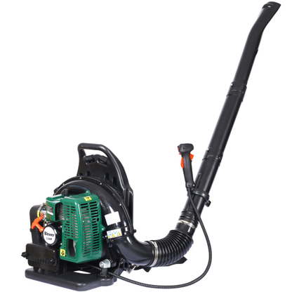Gas-Powered 63.3cc 2-Stroke Backpack Leaf Blower – 750CFM High Airflow