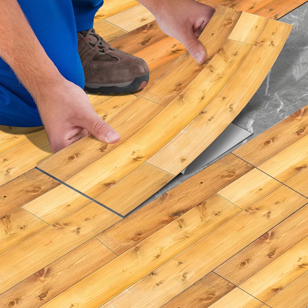 Wood Grain Waterproof Peel-and-Stick Floor Decals