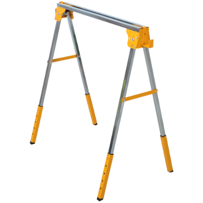 Adjustable Folding Steel Sawhorse Set - Heavy Duty, 2-Pack