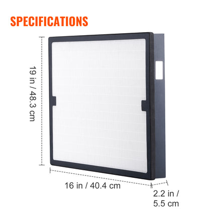 High-Efficiency HEPA Air Filter Replacement (15.75" x 15.75") for Air Scrubbers and Purifiers