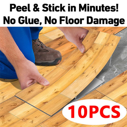 Wood Grain Waterproof Peel-and-Stick Floor Decals
