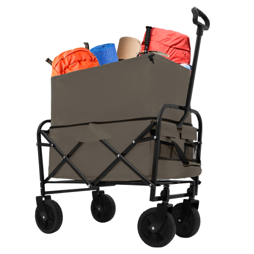 Olive Green Collapsible Utility Wagon with Liner & Cover Set