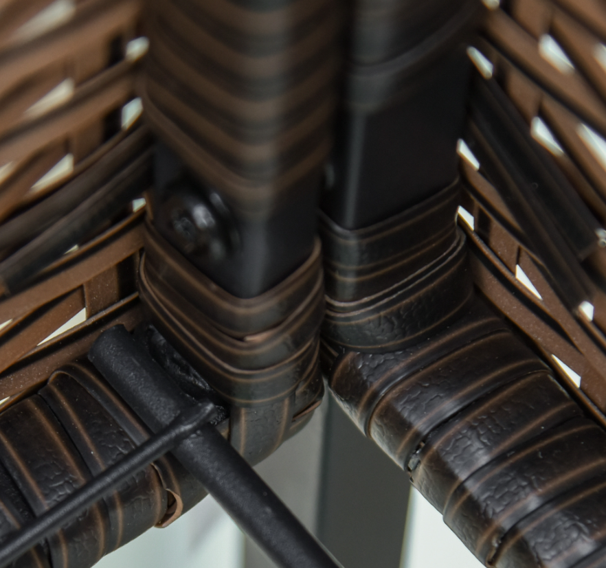 28" Elevated Rattan Planter Box with Storage for Indoor & Outdoor Use