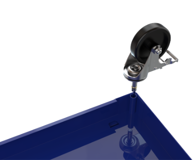 Blue Steel Tool Cabinet with 4 Drawers and Tool Set