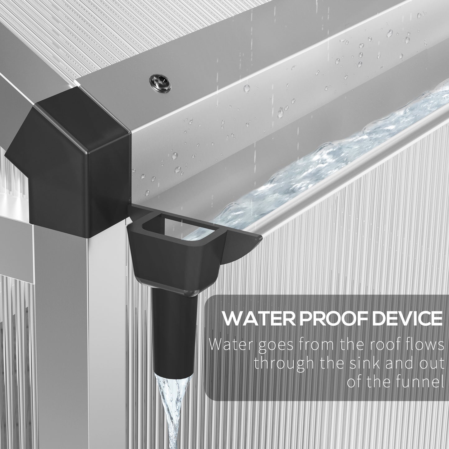 4x6 Clear Polycarbonate Walk-In Greenhouse with Roof Vent