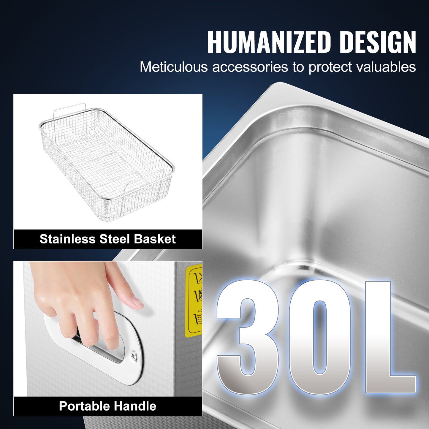 30L Ultrasonic Cleaning Machine with Digital Timer and Heater