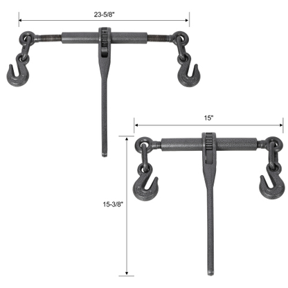 Heavy Duty Ratchet Chain Binders with G70 Hooks - 4 Pack