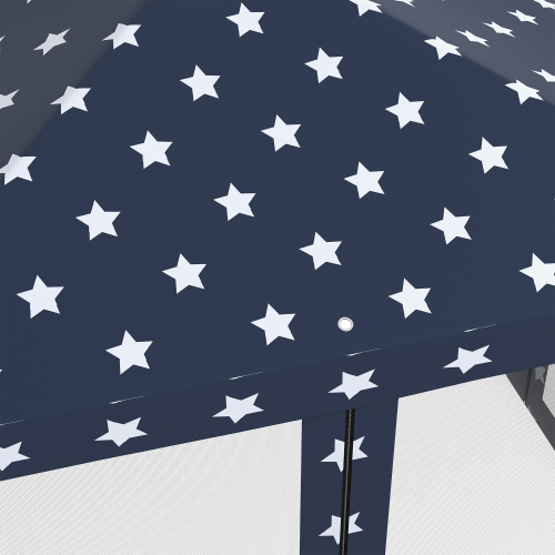 10x10 American Flag Pop-Up Canopy Tent with Netting and Carry Bag