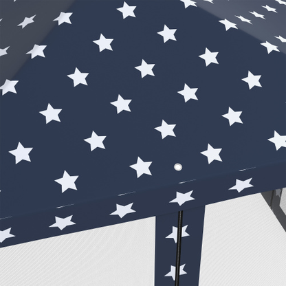 10x10 American Flag Pop-Up Canopy Tent with Netting and Carry Bag