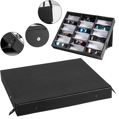 18-Slot Glasses and Sunglasses Storage Display Case
