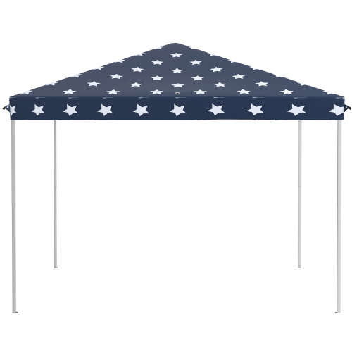 10x10 American Flag Pop-Up Canopy Tent with Netting and Carry Bag
