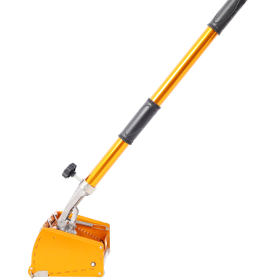Adjustable Drywall Finishing Tool with Extendable Handle and Mudguard - Orange