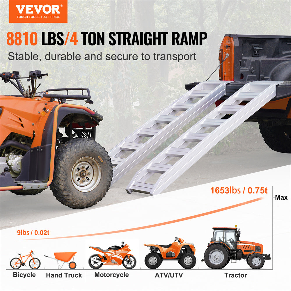 Heavy-Duty Aluminum Loading Ramps – 72in x 15in (2-Pack) – FarmerFlints