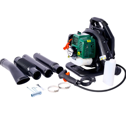 52CC Gas Backpack Leaf Blower with Extension Tube - Green