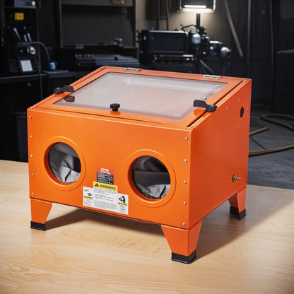 25 Gallon Portable Sandblasting Cabinet with Blasting Gun and Nozzles