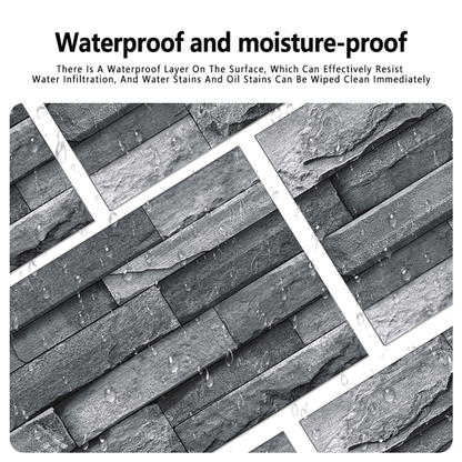 Light Grey Stone Tile Peel and Stick Wallpaper - Waterproof & Self-Adhesive