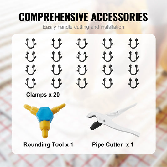 656ft PEX-AL-PEX Radiant Floor Heating Tube with Oxygen Barrier – 5/8" Diameter
