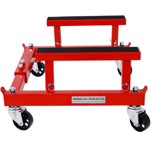 Red Steel Motorcycle & ATV Engine Dolly – 1500 lbs Capacity