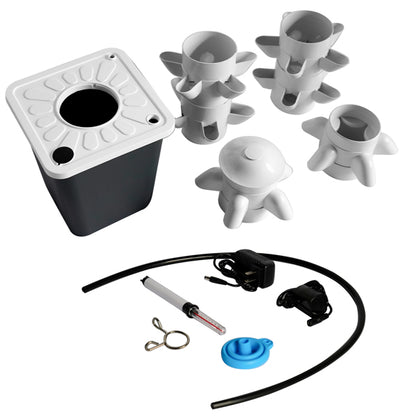 Black Vertical Hydroponic Tower System for Indoor & Outdoor Gardening