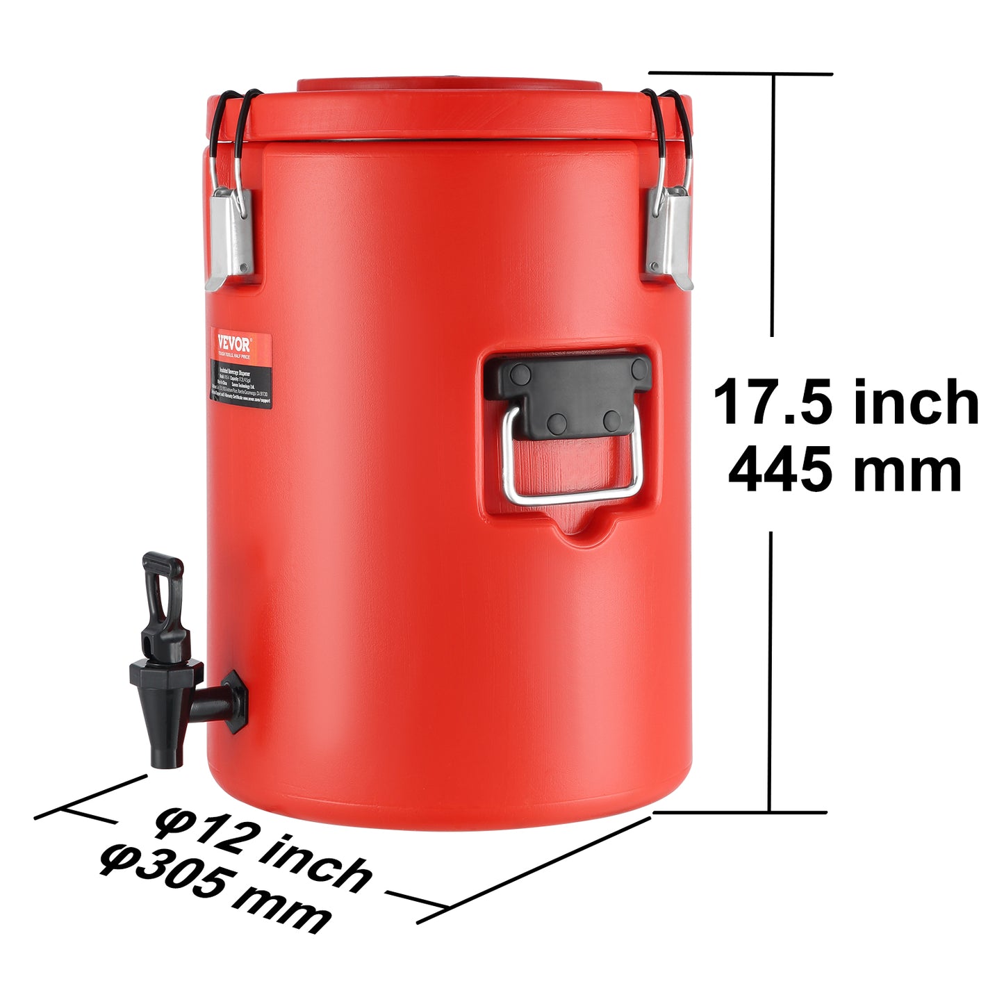 Stainless Steel Insulated Beverage Dispenser – 4.5 Gallon Thermal Hot & Cold Server with Spigot
