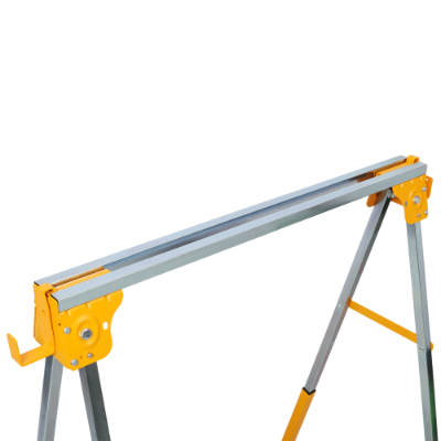 Adjustable Folding Steel Sawhorse Set - Heavy Duty, 2-Pack