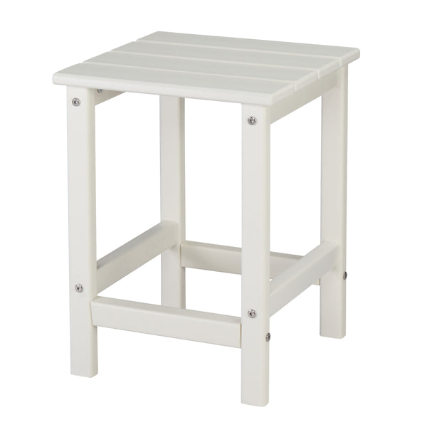 White HDPE Square Side Table