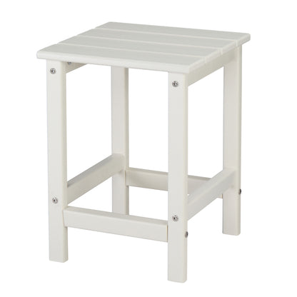 White HDPE Square Side Table