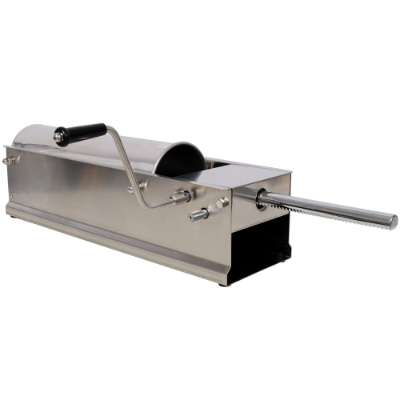 Stainless Steel 7L Manual Horizontal Sausage Stuffer with 4 Nozzles