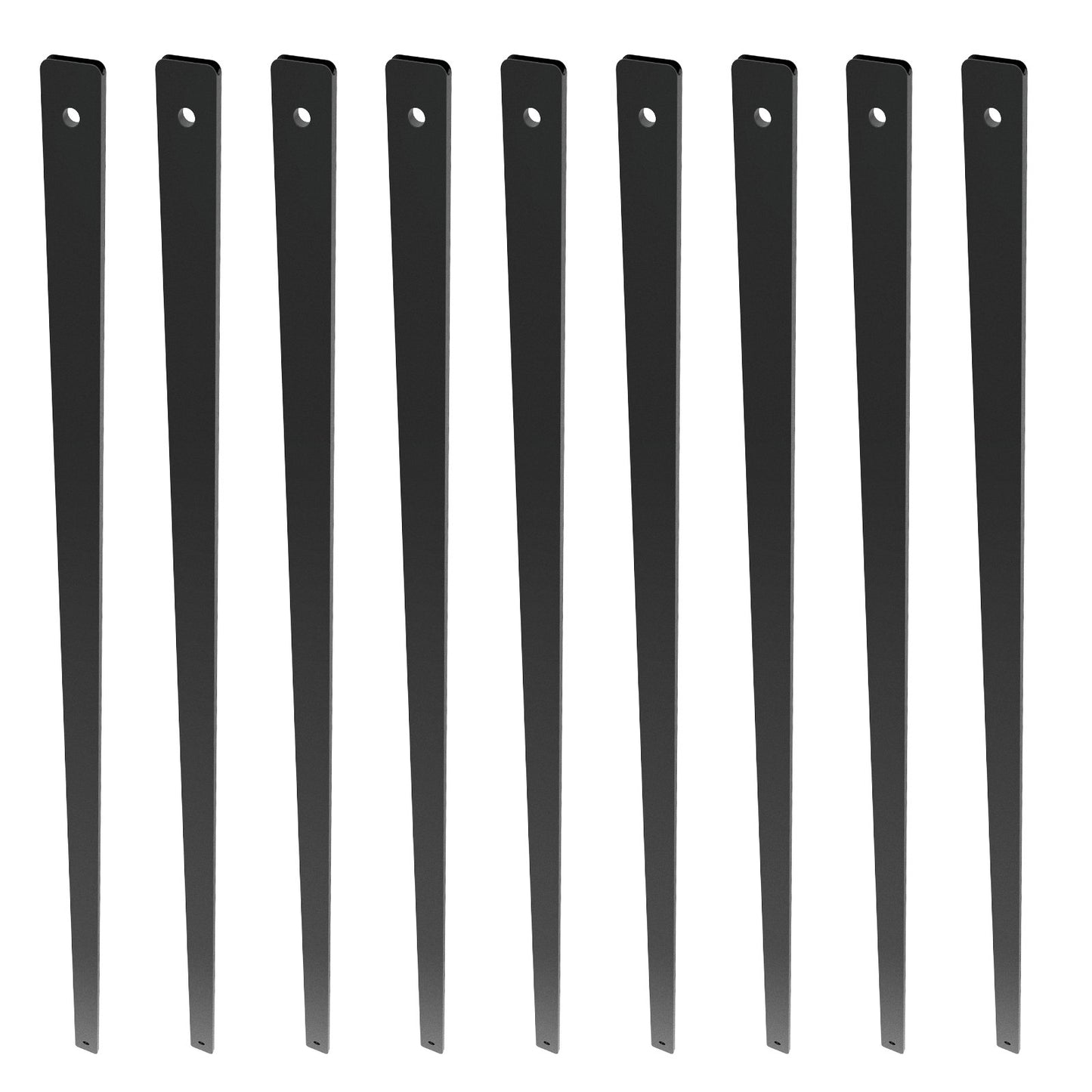 Satin Black Aluminum Deck Balusters – 72 Pack Stair Spindles with Screws
