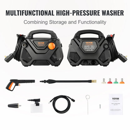 2150 PSI Electric Pressure Washer with Foam Cannon & 5 Nozzles