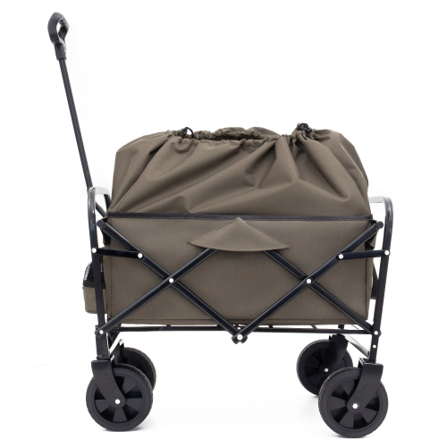 Olive Green Collapsible Utility Wagon with Liner & Cover Set