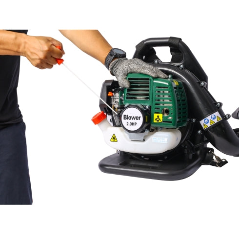 52CC Gas Backpack Leaf Blower with Extension Tube - Green