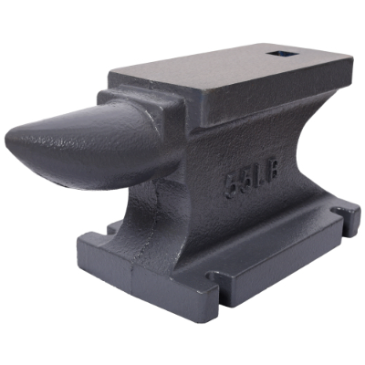 25KG Cast Iron Anvil with Square Horn and Stable Base - Gray